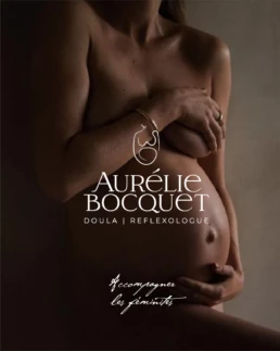 logo et identité d'aurélie Bocquet, doula et reflexologue